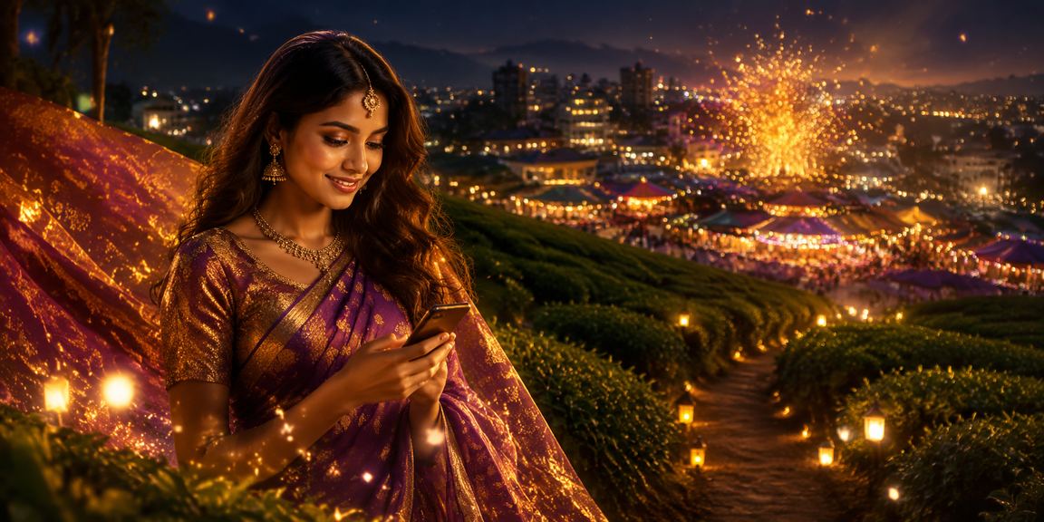 কুমিল্লায় মোবাইলে লটারি খেলছেন একজন নারী